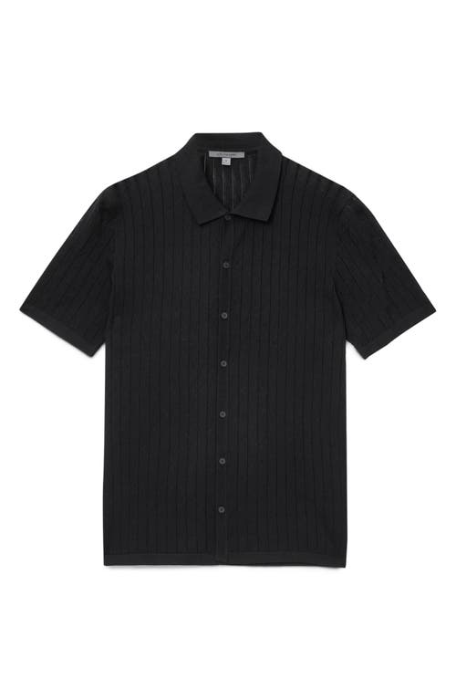 John Varvatos Moore Short Sleeve Regular Fit Textured Sweater
