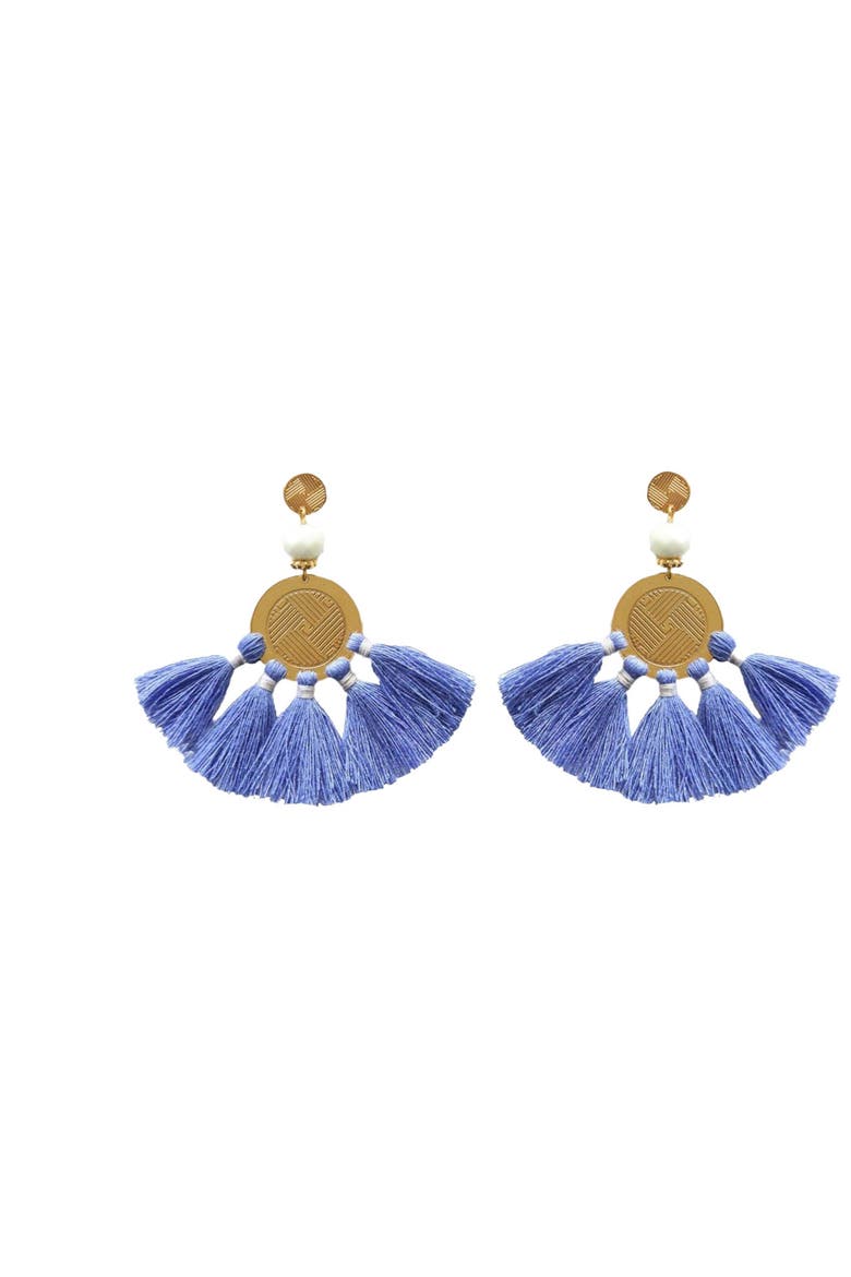 Sol Tassel Earring, Alternate, color, Periwinkle