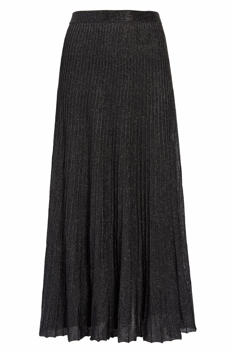 Proenza Schouler Sparkle Rib Midi Skirt, Main, color, Black