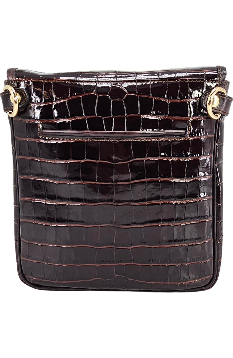 Madison Maison Moc Croc Crossbody Bag, Alternate, color, Chocolate