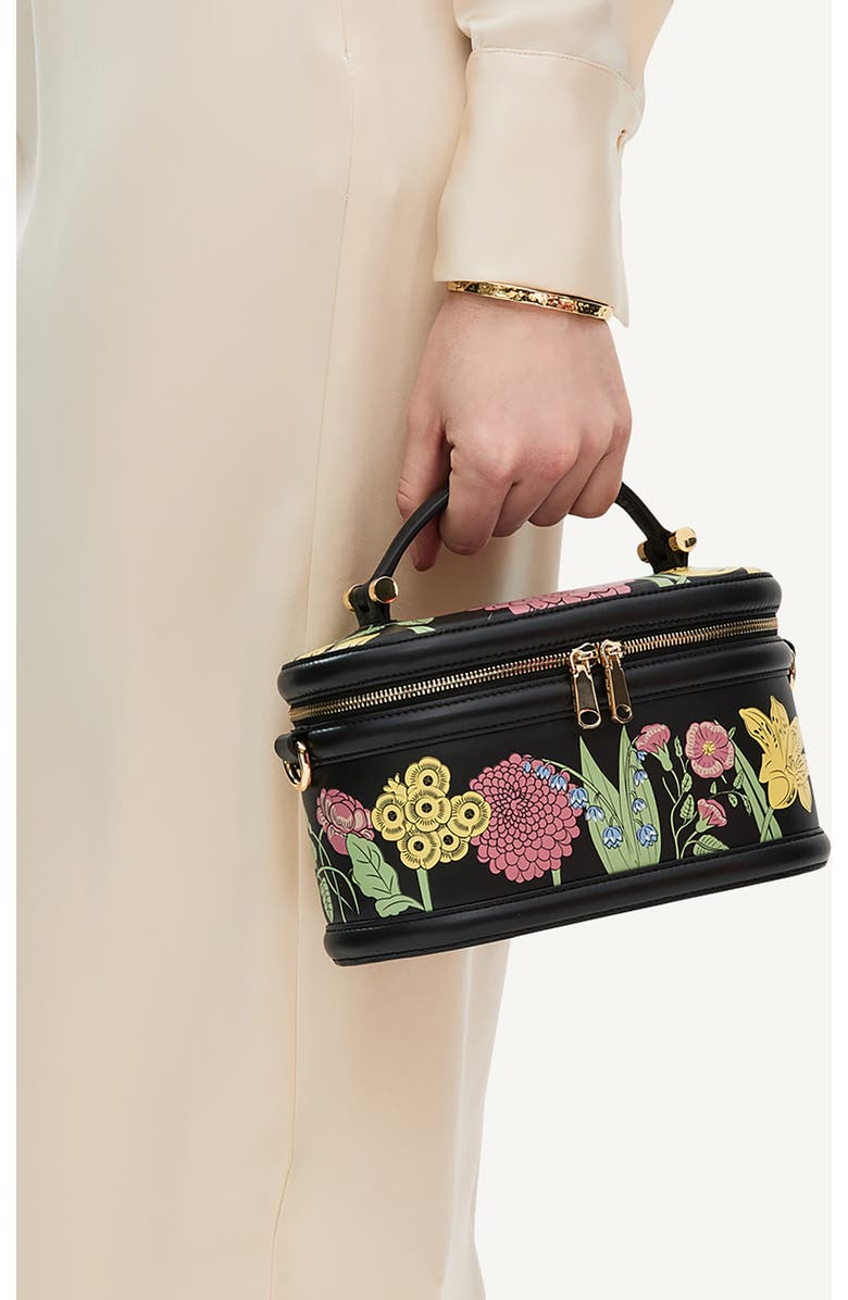 Radley Small Royal Horticultural Society Zip Around Crossbody Bag, Alternate, color, Black