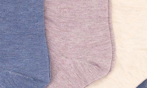 Felina Assorted 6-pack Ankle Socks In Dusk/lavender/sand