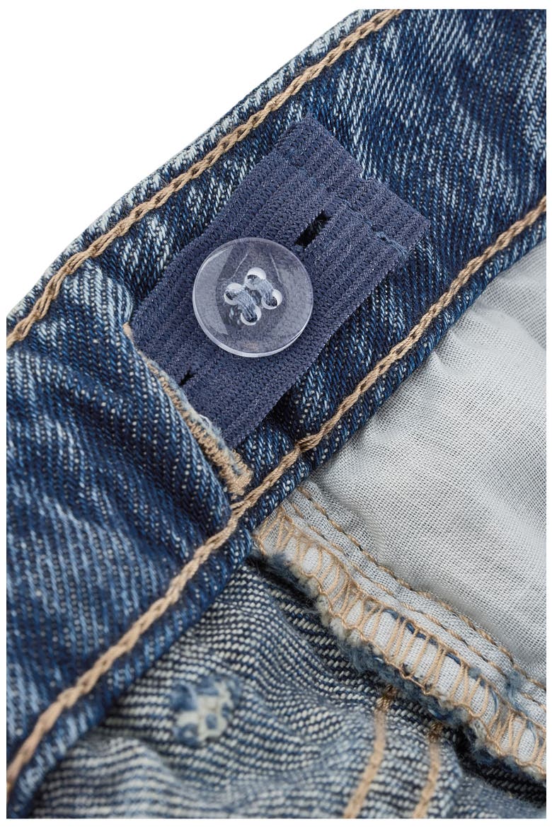 Kids' Floral Appliqué Jeans, Alternate, color, BLUE