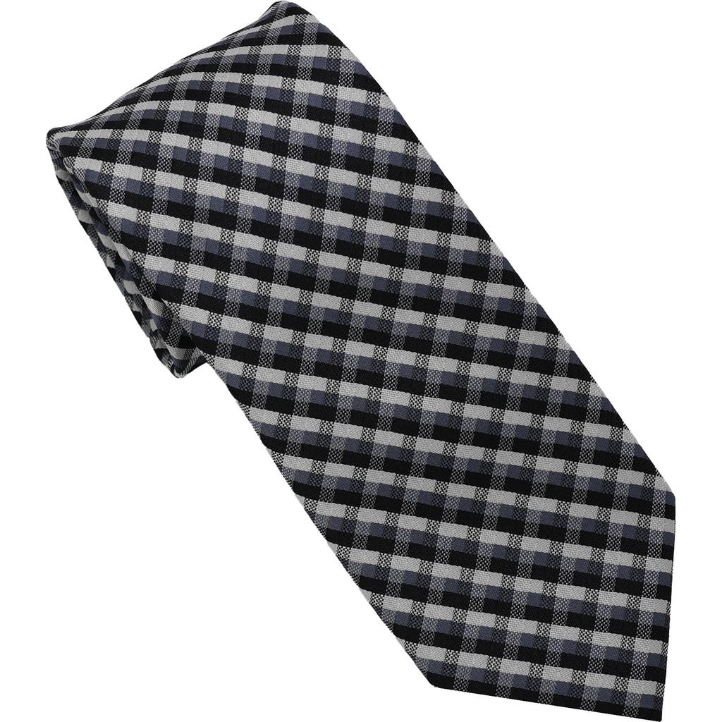 Karl Lagerfeld Paris Gingham Print Tie In Black