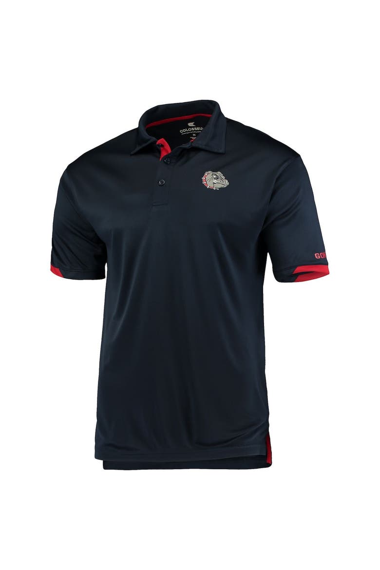 Men's Colosseum Navy Gonzaga Bulldogs Santry Lightweight Polo, Alternate, color, Navy
