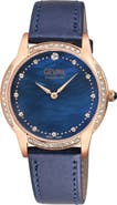 GEVRIL Airolo Swiss Diamond Leather Strap Watch, 36mm - 0.92ct.