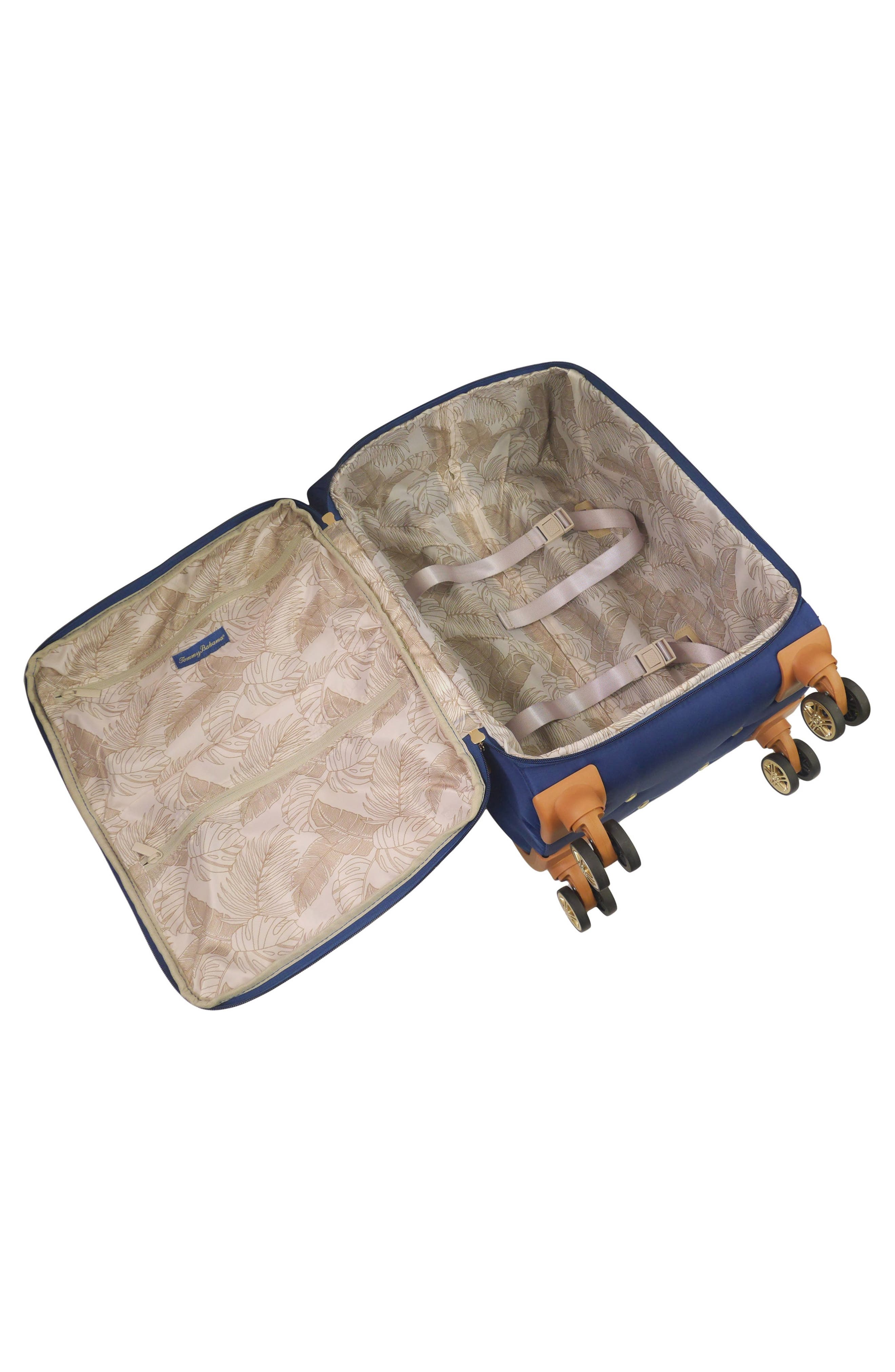 Tommy Bahama 22-Inch Softside Carry-On Spinner Luggage, Alternate, color, Navy