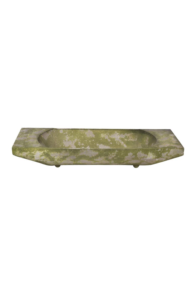 Transpac Metal Mossy Dough Bowl for Home Decor Spring Serving Platters Rustic Style, Main, color, Green