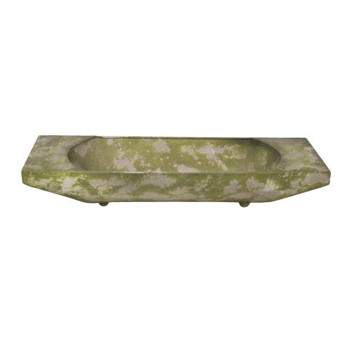 Transpac Metal Mossy Dough Bowl For Home Decor Spring Serving Platters Rustic Style In Green