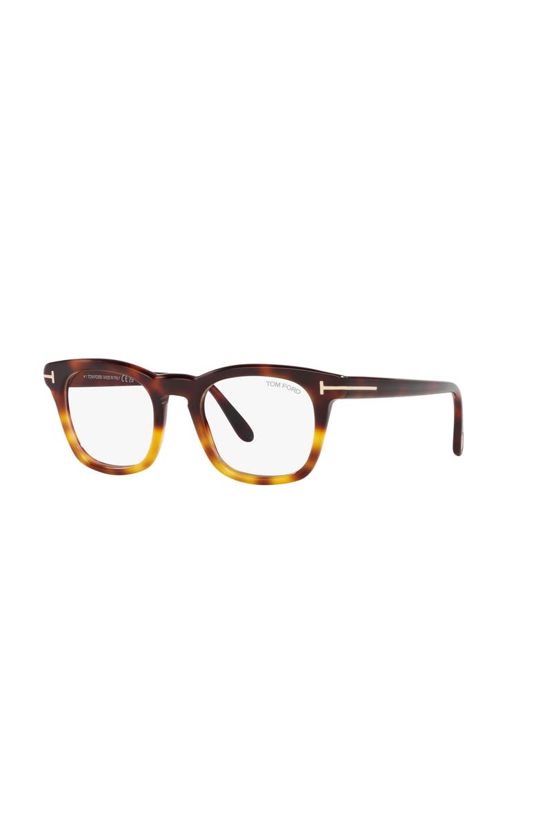 TOM FORD 50mm Square optical glasses, Main, color, Tortoise