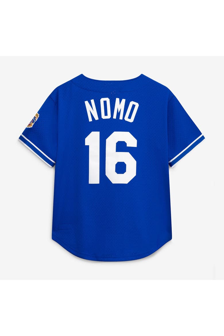 Men's Mitchell & Ness Hideo Nomo Royal Los Angeles Dodgers Big & Tall Cooperstown Collection Mesh Batting Practice Jersey, Alternate, color, Royal