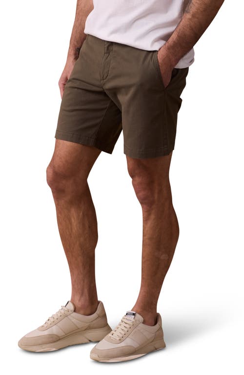 The Normal Brand Stretch Cotton Chino Shorts In Olive