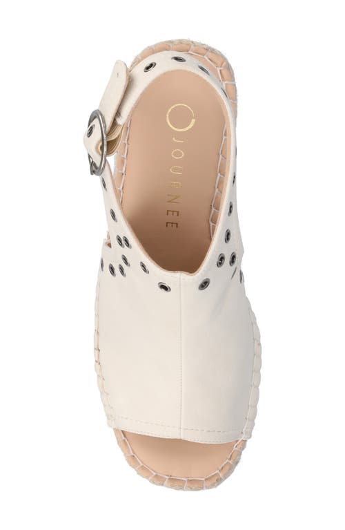 Shop Journee Collection Crisie Espadrille Wedge Sandal In White Crisie
