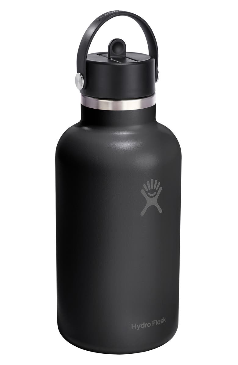 Hydro Flask 64-Ounce Wide Mouth with Flex Straw Cap, Alternate, color, Black