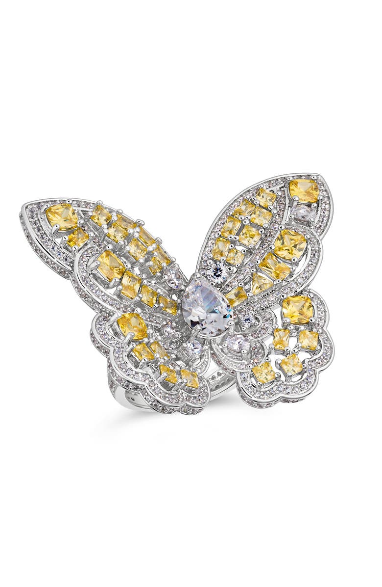 Anna Zuckerman Mariah Butterfly Ring XL, Main, color, Canary Yellow