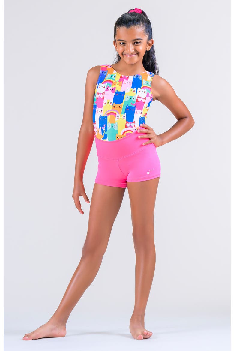 High Waisted Performance Short, Alternate, color, Neon Pink