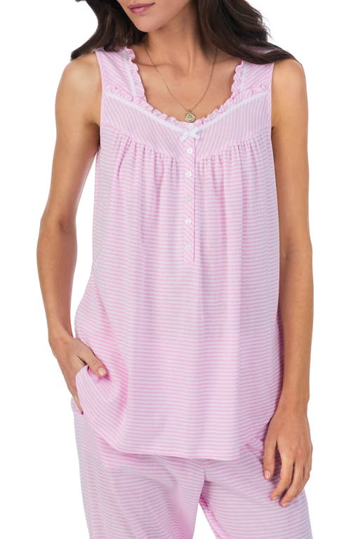Eileen West Stripe Sleeveless Capri Jersey Pajamas