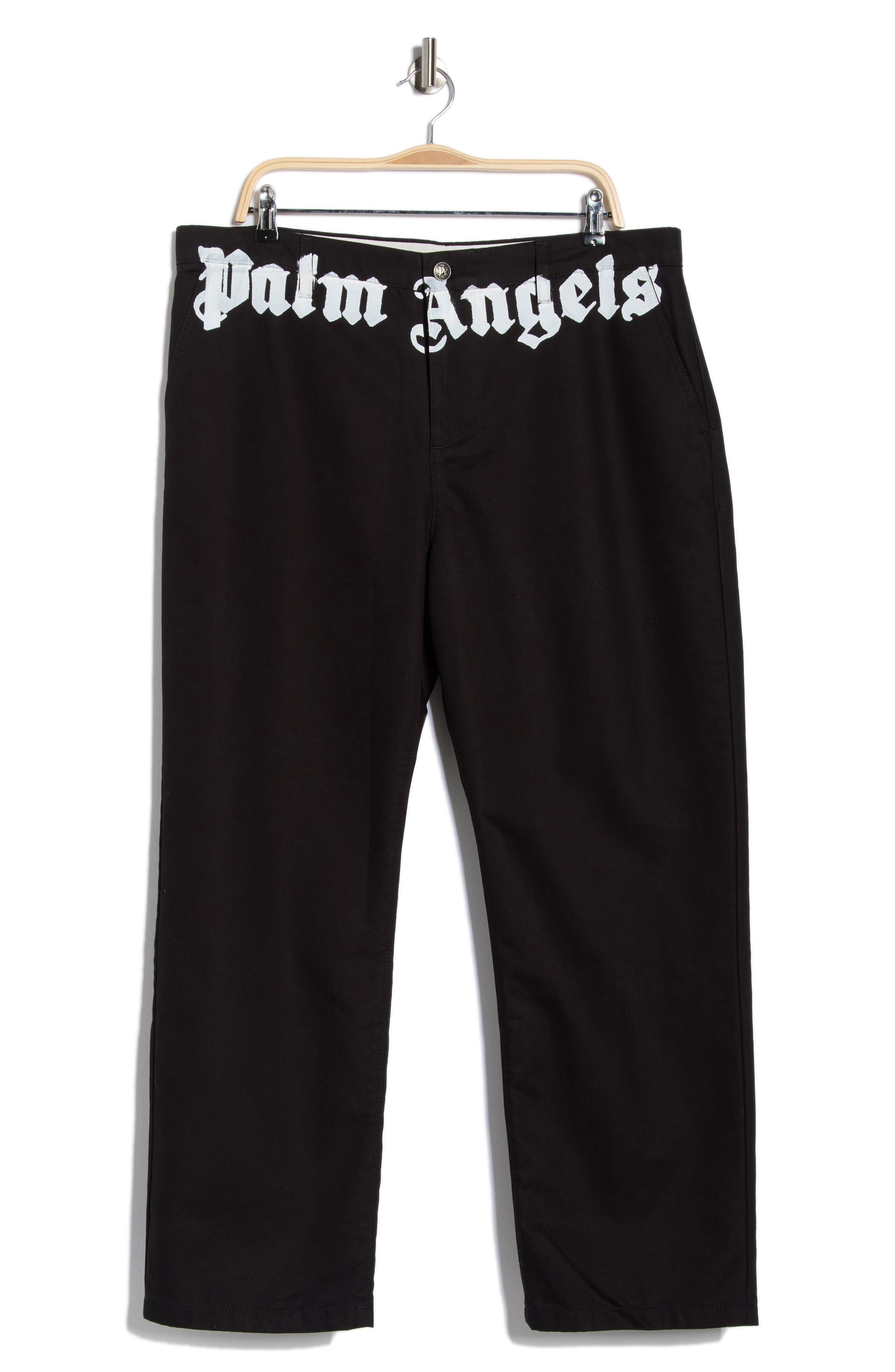 Palm Angels Logo Cotton Pants