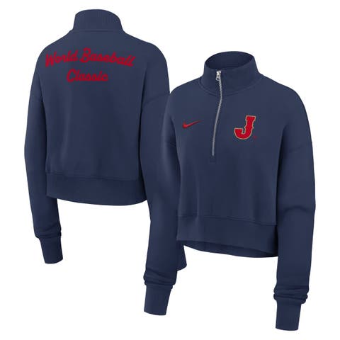 Women's Nike  Navy Japan Baseball 2026 World Baseball Classic Phoenix Fleece Half-Zip Sweatshirt
