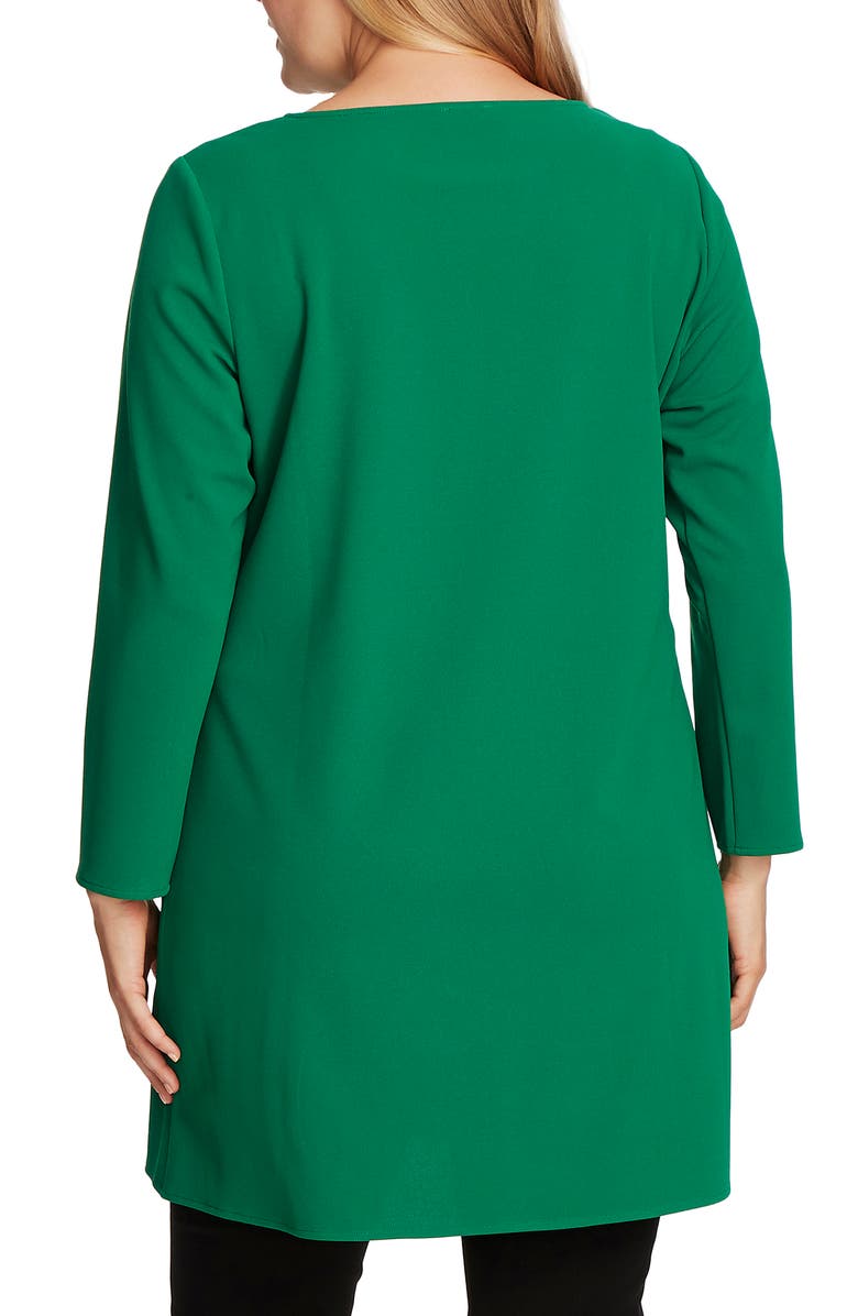 Vince Camuto Long Sleeve Side Slit Crepe Tunic, Alternate, color, 