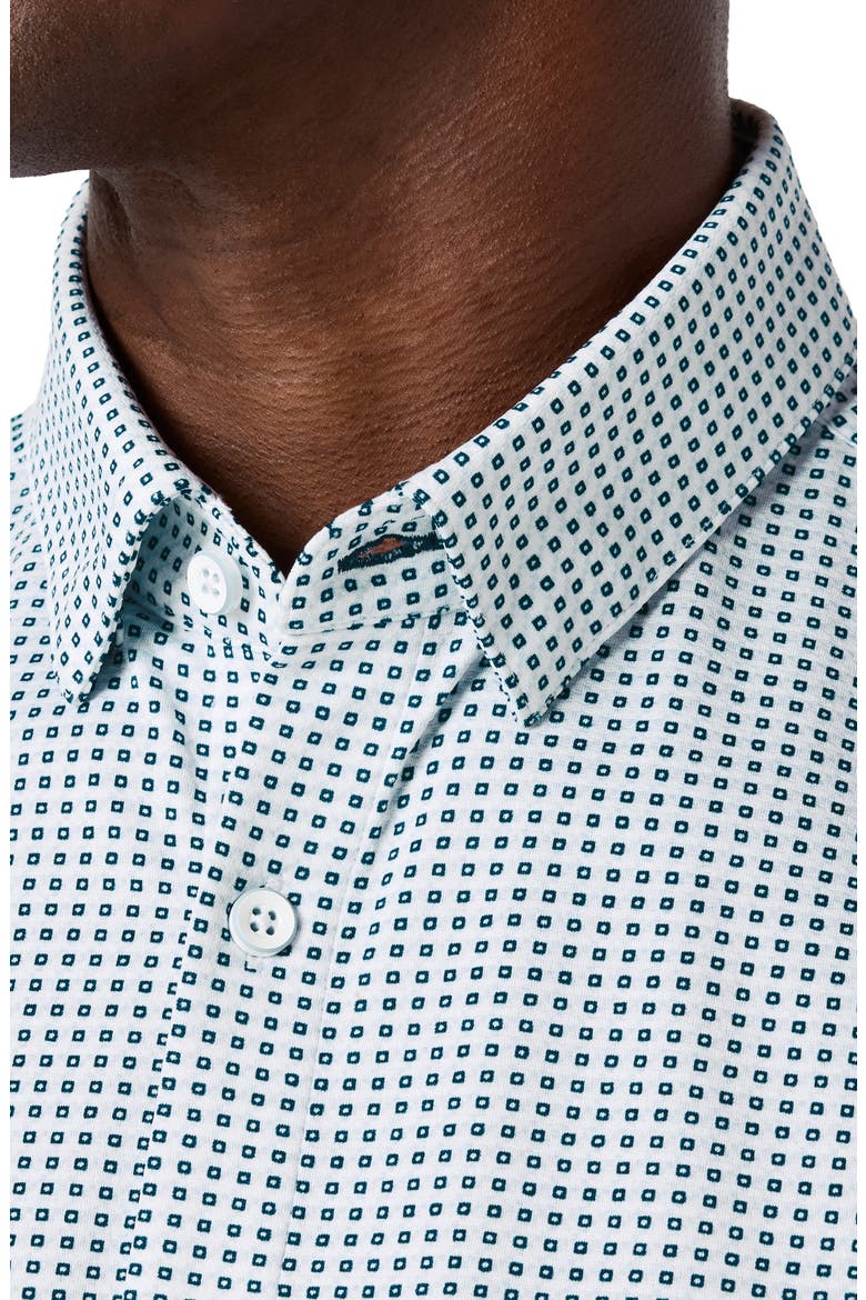 Halyard Dot Short Sleeve Button-Up Shirt, Alternate, color, BLUE GEO TWILL PRINT