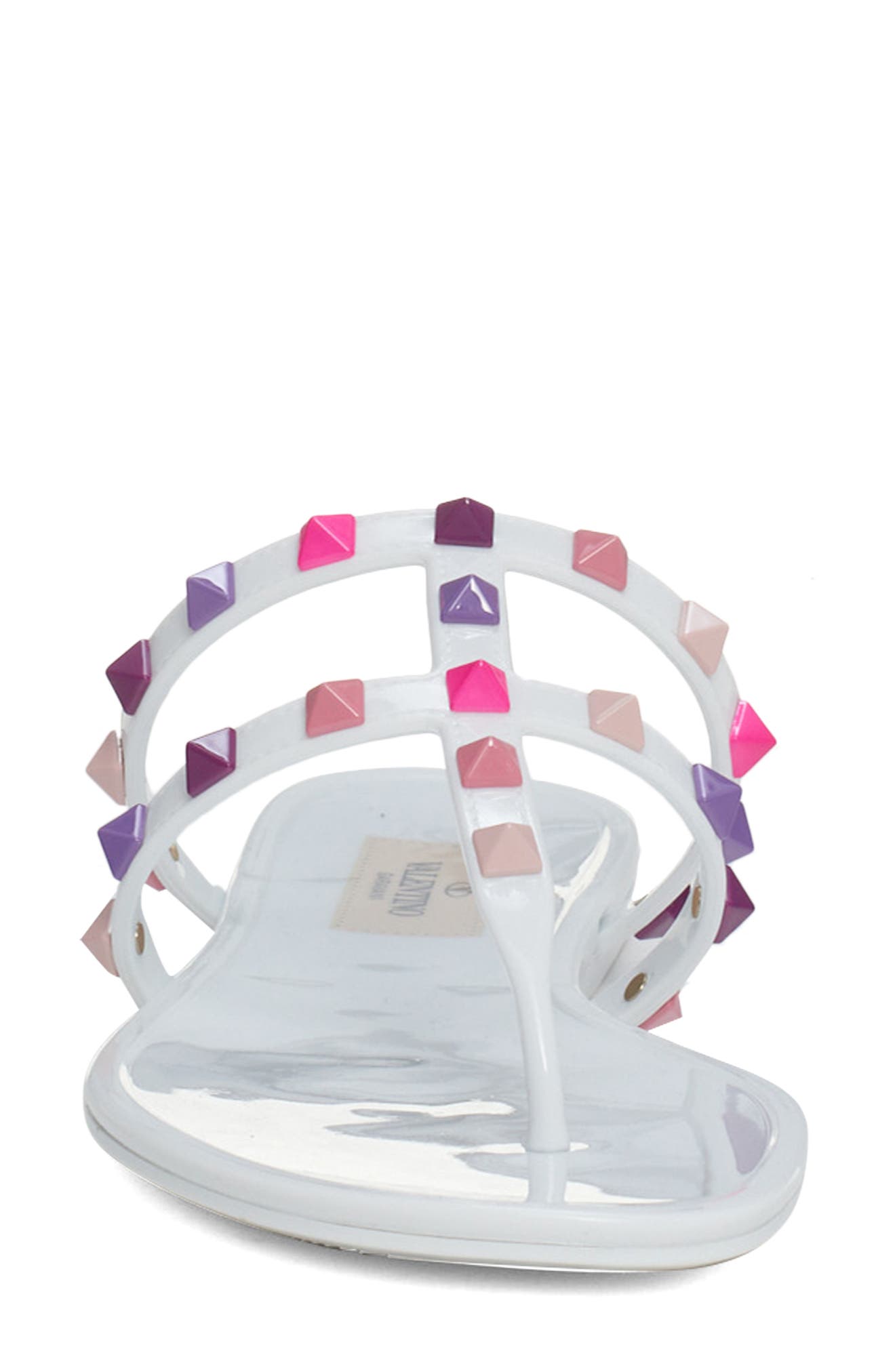 Valentino Garavani Rockstud Jelly Flip Flop, Alternate, color, 