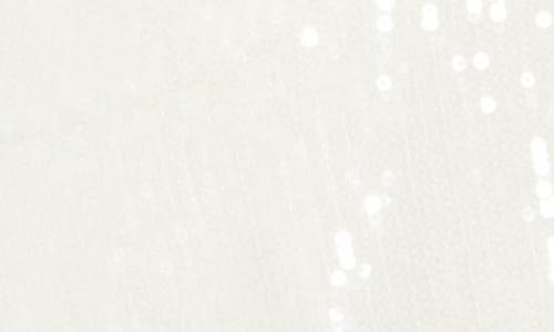 Hutch Sequin Faux Wrap Dress In White