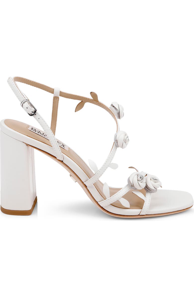 BADGLEY MISCHKA Orsola Block Heel Sandal, Alternate, color, White Leather