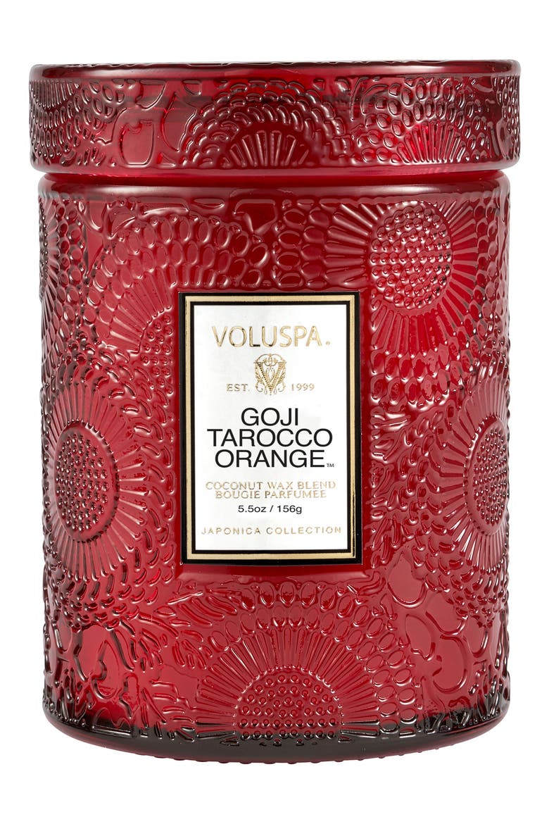 Goji Tarocco Orange Small Jar Candle, Main, color, GOJI TAROCCO ORANGE