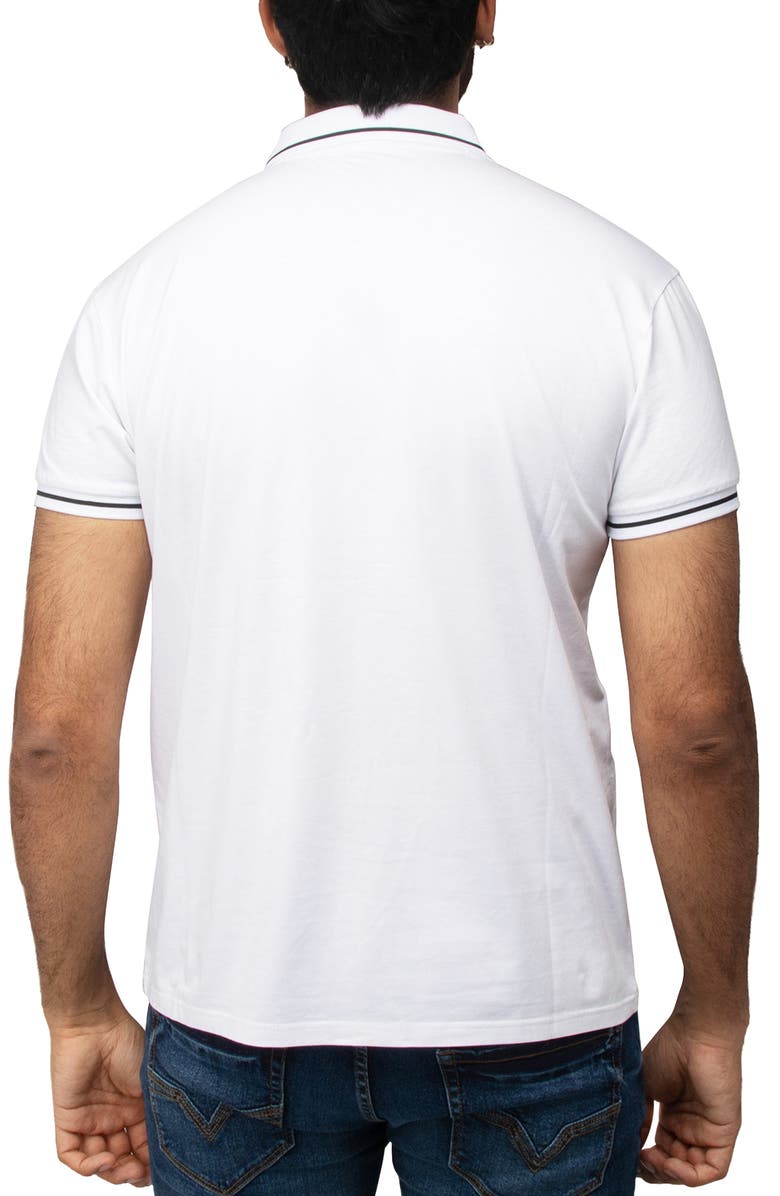 XRAY Pipe Trim Knit Polo, Alternate, color, White/ Black