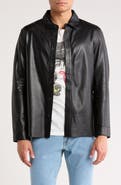 John Varvatos Finn Leather Shirt Jacket