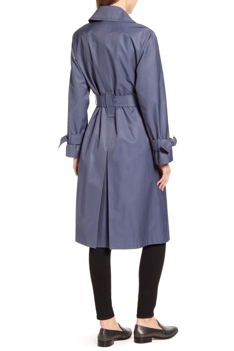 Double Breasted Trench Coat, Alternate, color, BLUE