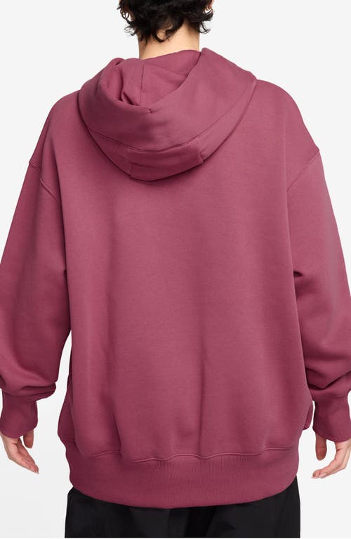 Nike Sportswear Phoenix Fleece Pullover Hoodie In Burgundy