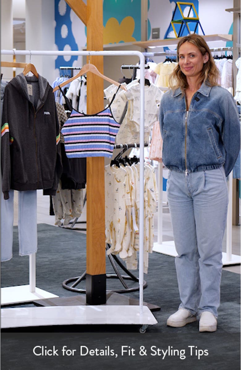 Bobby Stripe Cotton Blend Camisole, sales video thumbnail