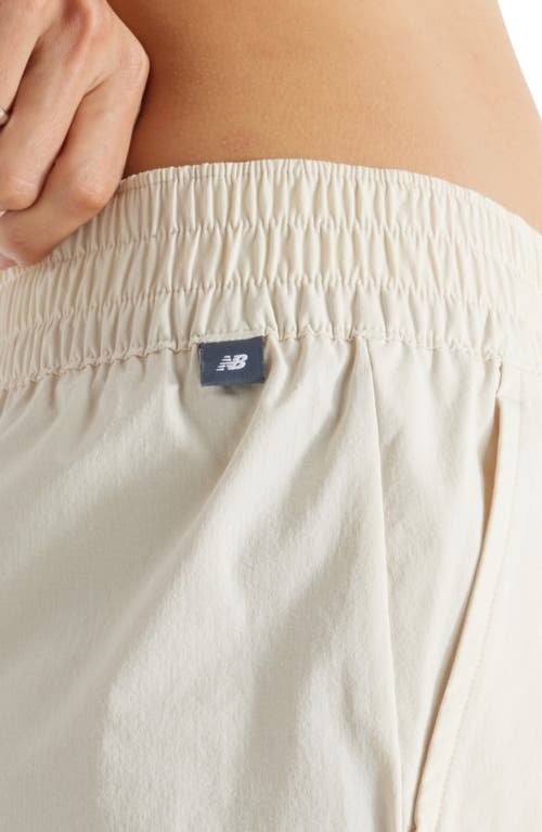New Balance Logo-embroidered Track Shorts In White