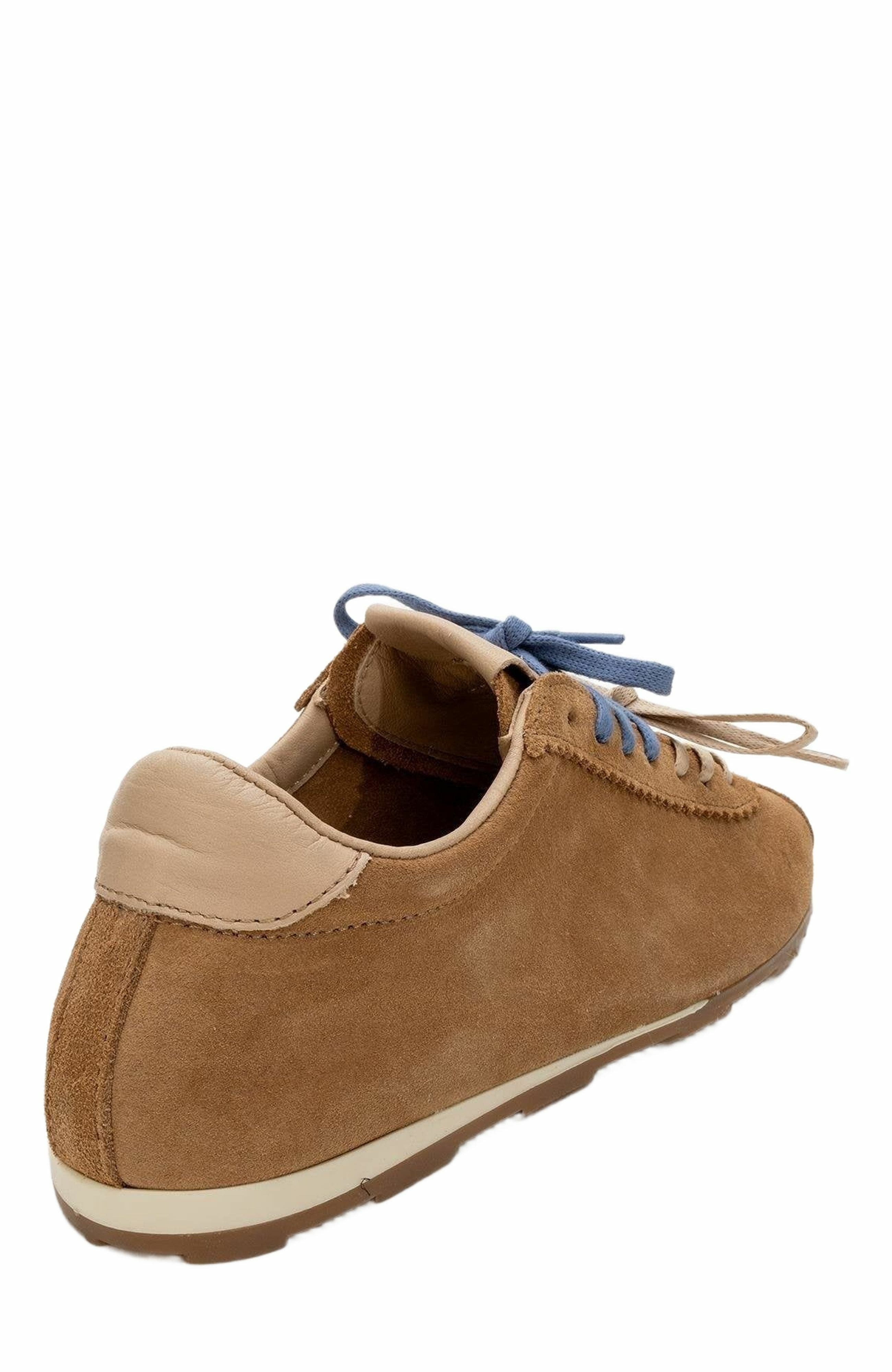 Crea Leather Sneakers, Alternate, color, Cognac Suede Leather