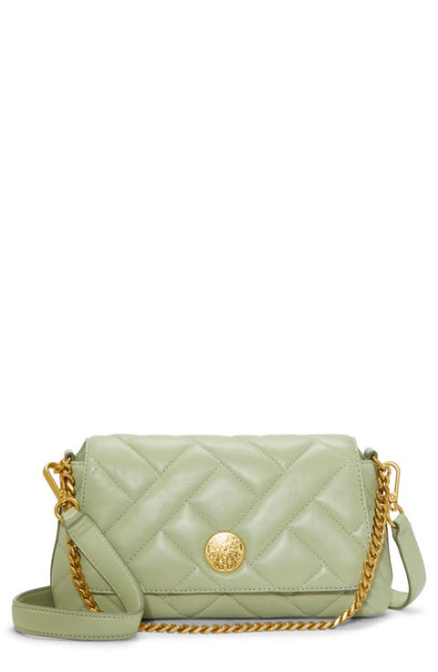 Kisho Quilted Leather Crossbody Bag