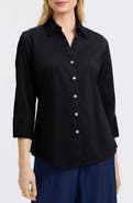 Foxcroft Mary Button-Up Blouse