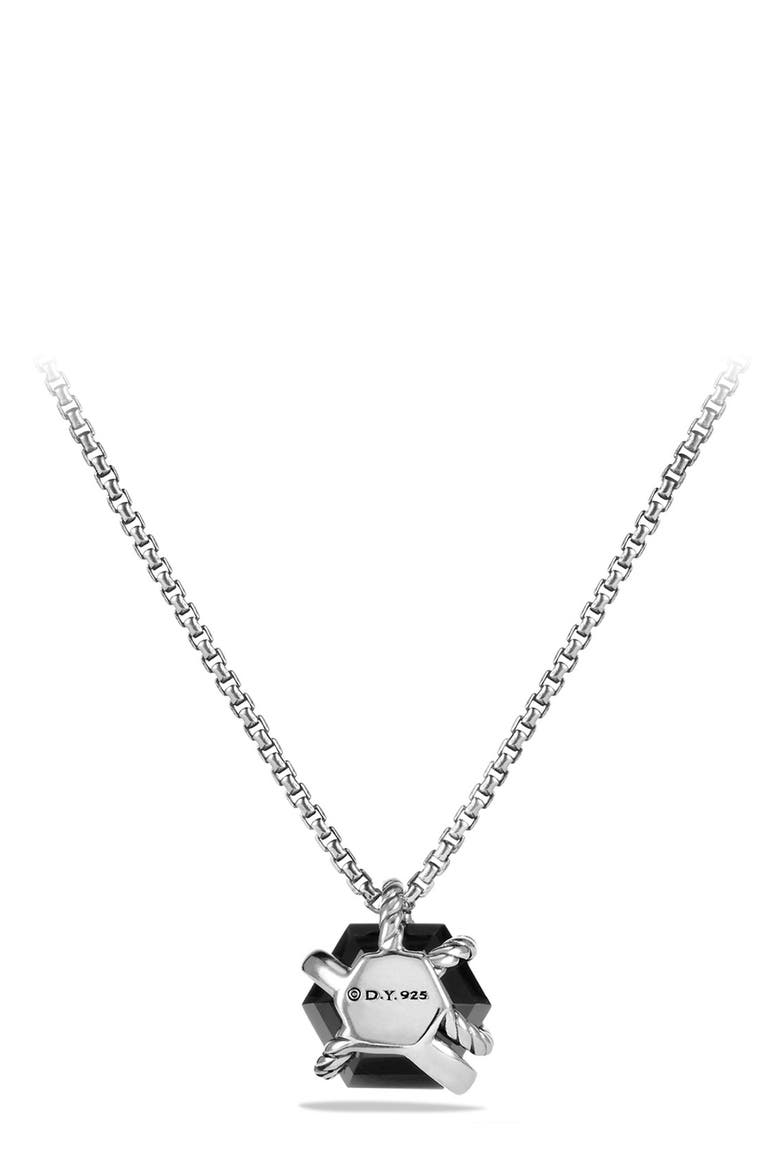 Cable Wrap Pendant Necklace with Diamonds, Alternate, color, BLACK ONYX