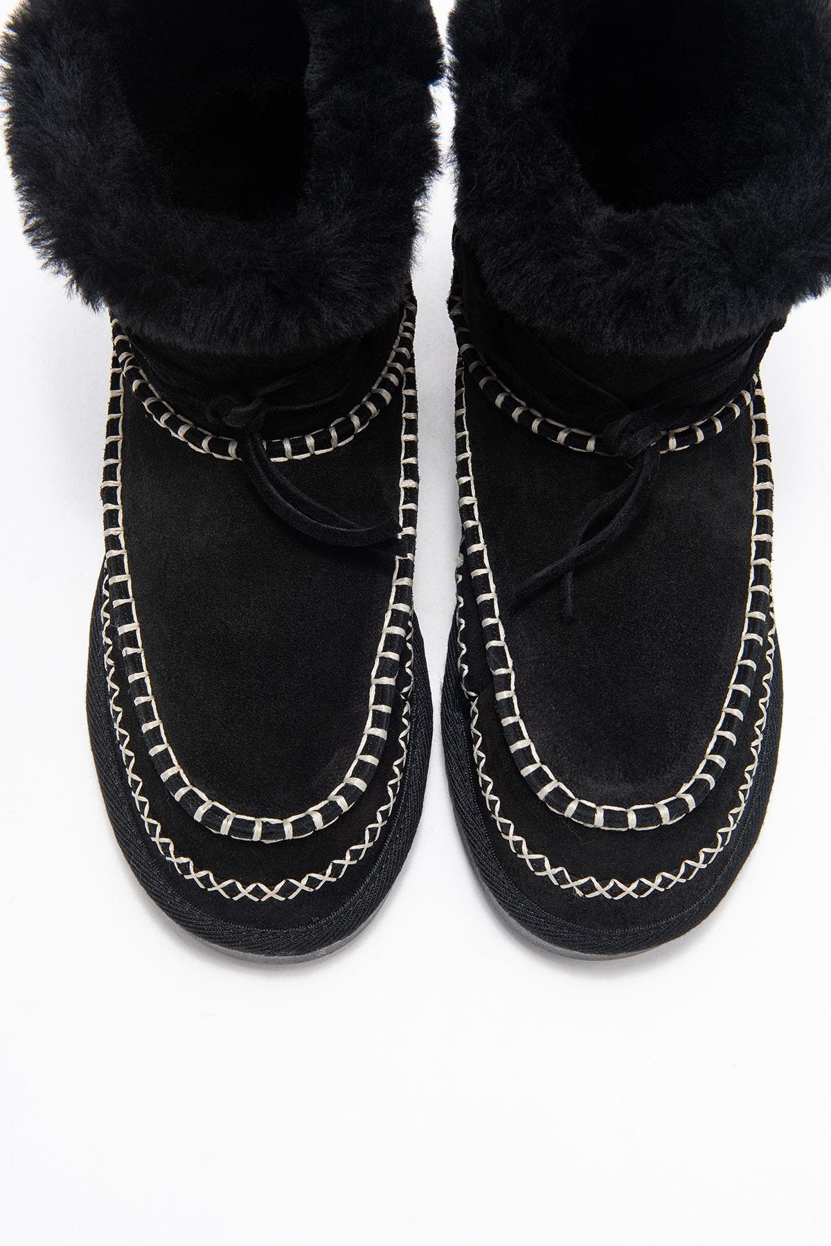 Forever & Always Shoes Jorel Leather Fur Lined Ankle Boot, Alternate, color, Black Suede Leather