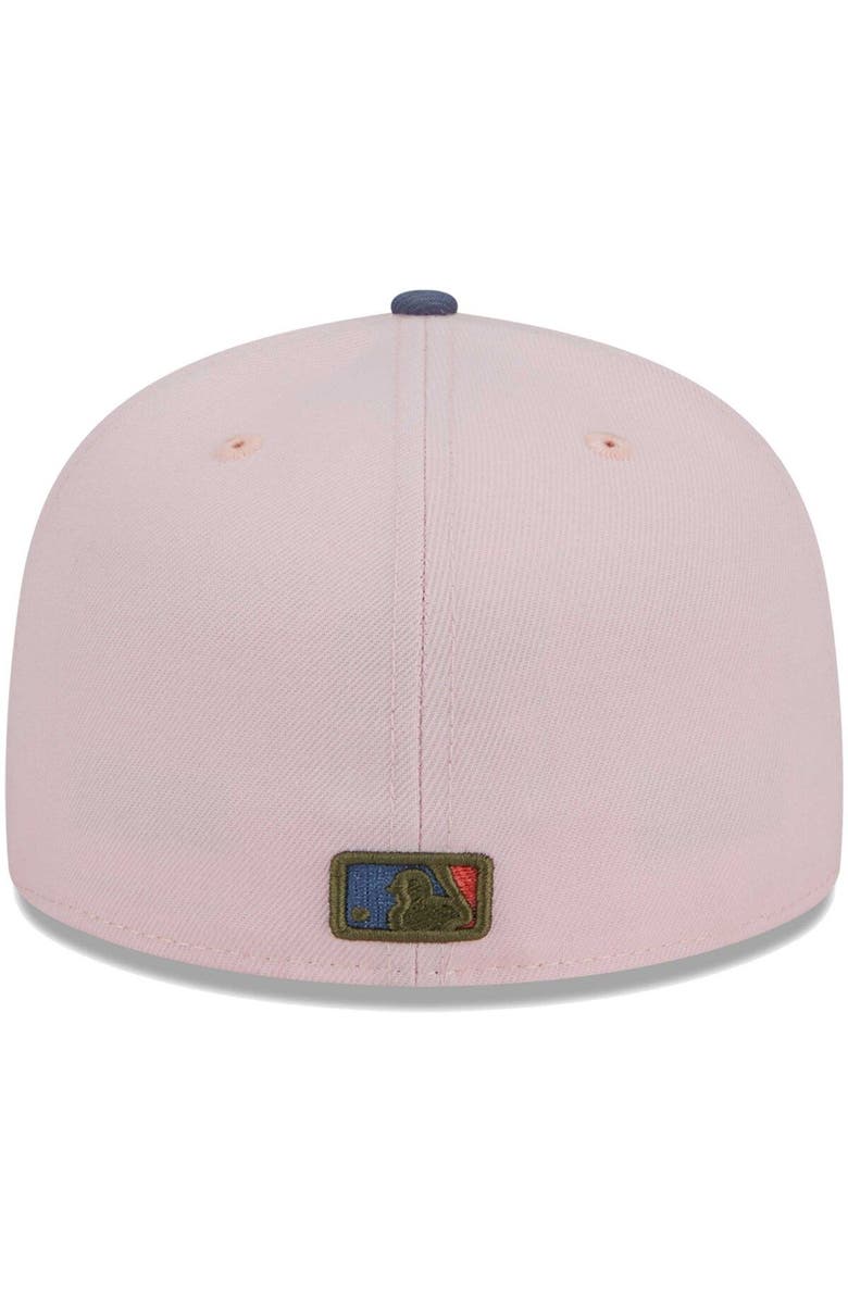 New Era Men's New Era Pink/Blue Pittsburgh Pirates  Olive Undervisor 59FIFTY Fitted Hat, Alternate, color, 