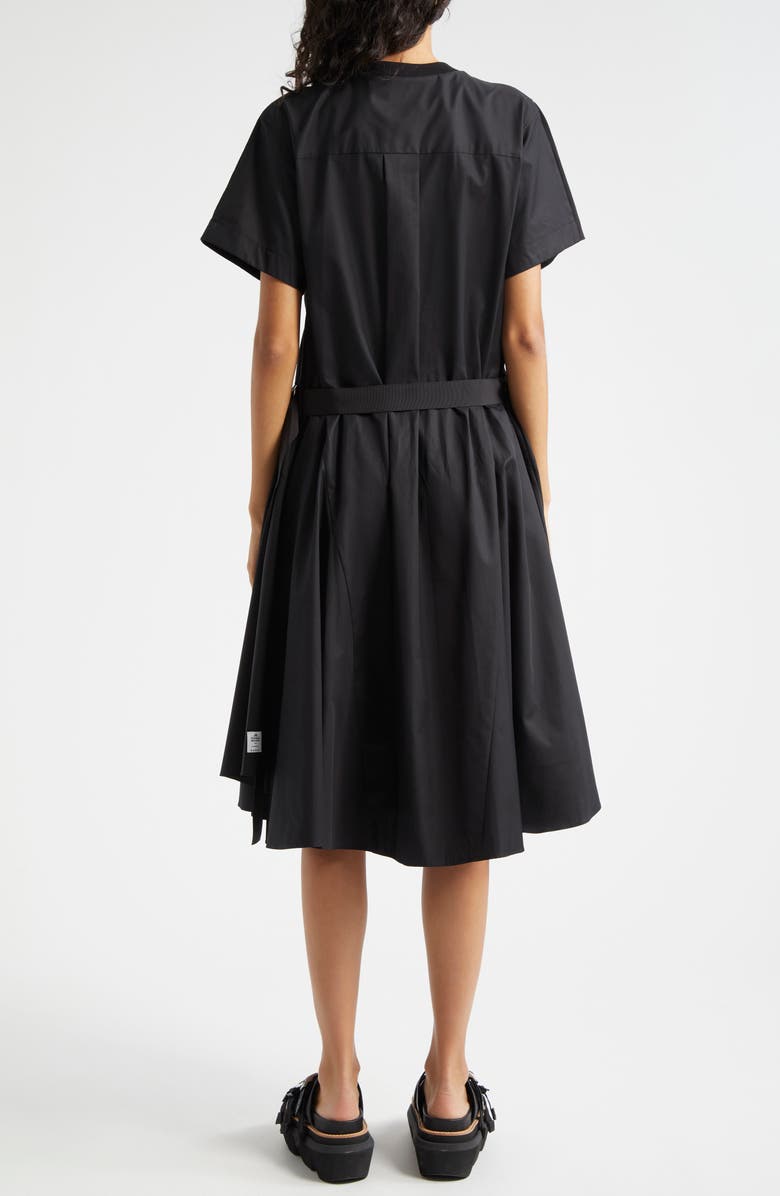 Sacai x Thomas Mason Layered Mixed Media Dress, Alternate, color, 