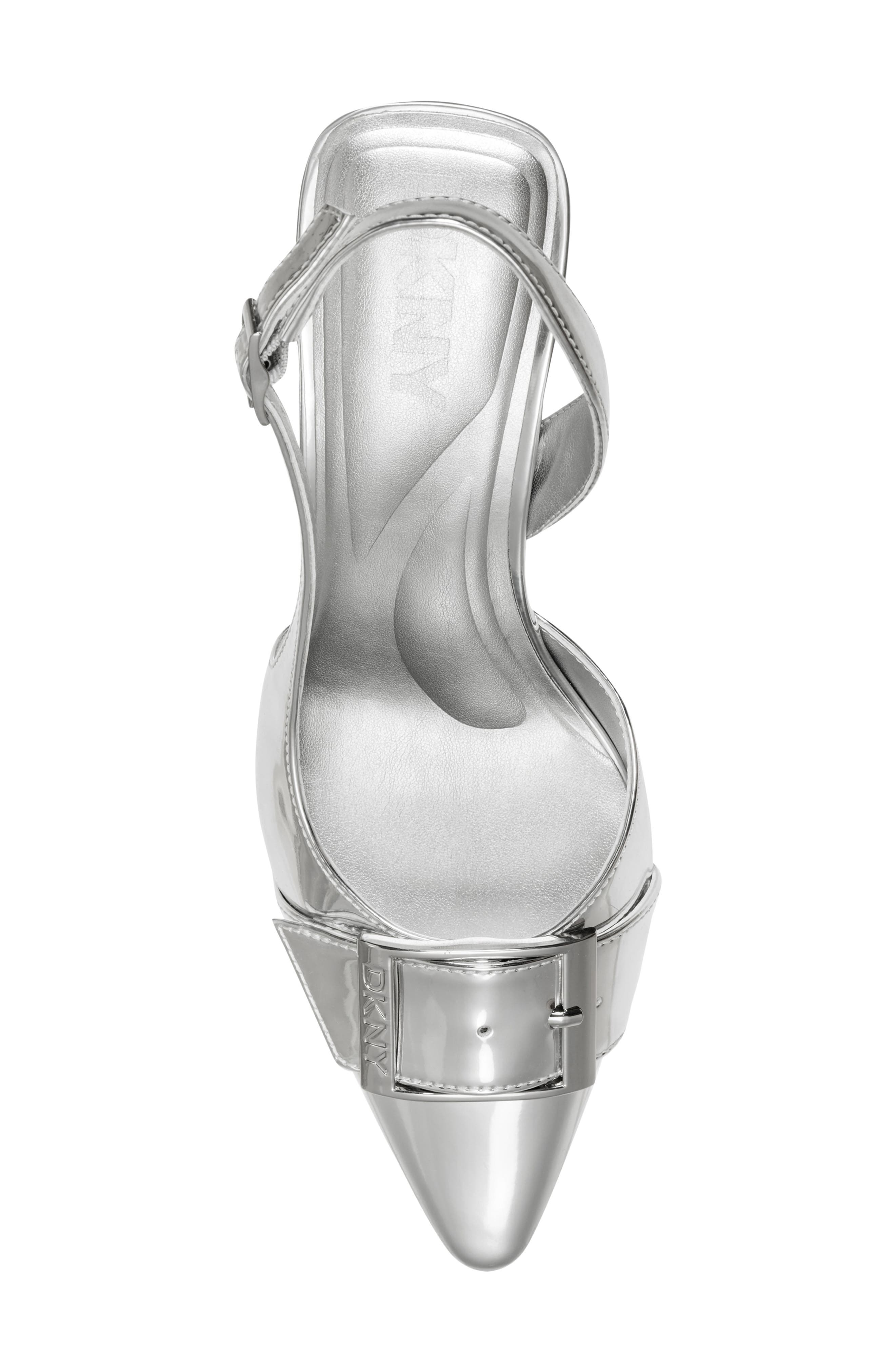 DKNY Neaira Slingback Pump, Alternate, color, Silver