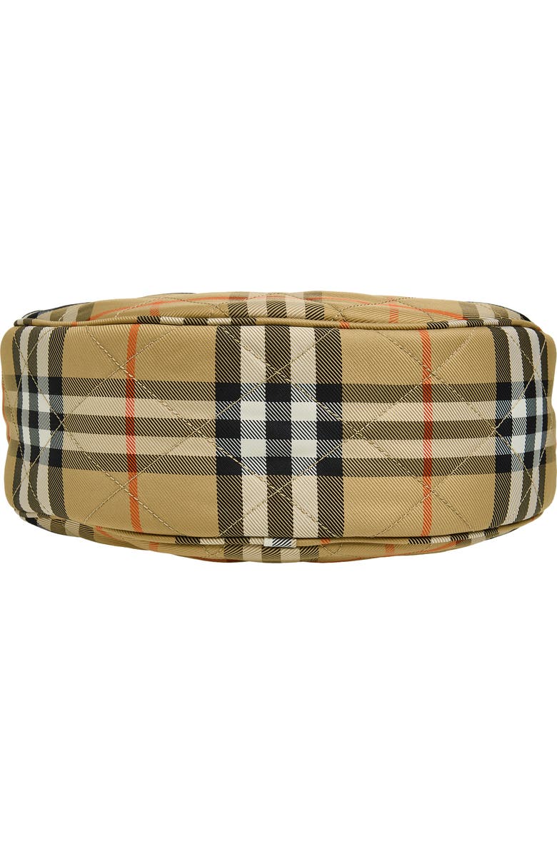 Burberry Horseshoe Quilted Twill Crossbody Bag, Alternate, color, Sand