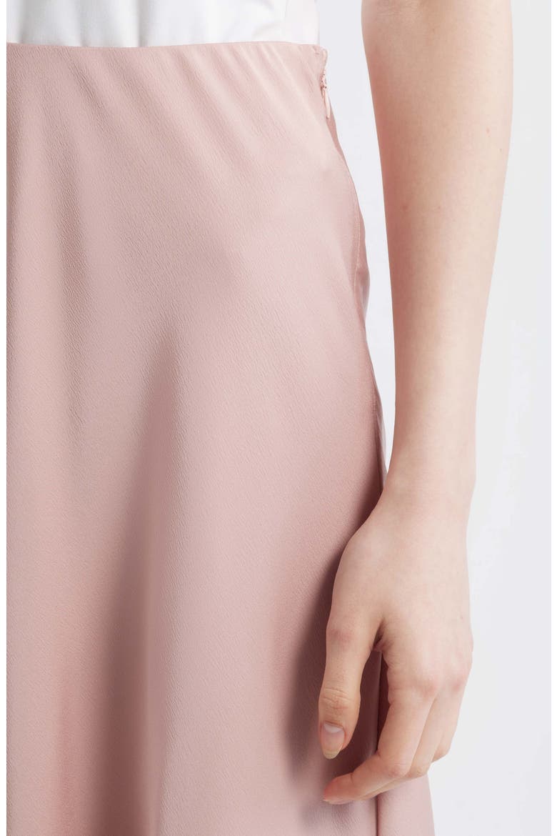 Satin Midi Skirt, Alternate, color, ROSE PETAL