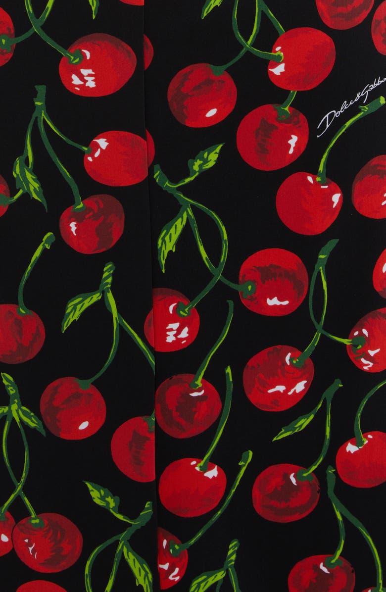 Dolce&Gabbana Cherry Print Dress, Alternate, color, 