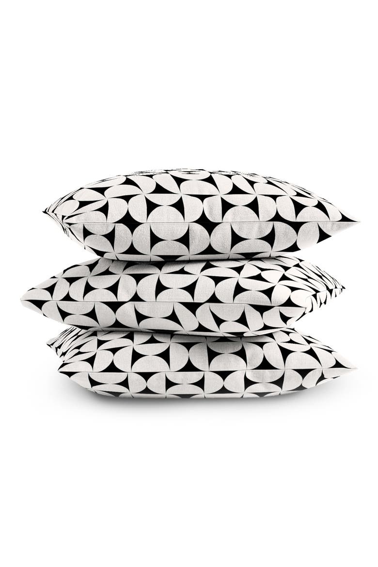 Geometric Square Throw Pillow, Alternate, color, WHITE