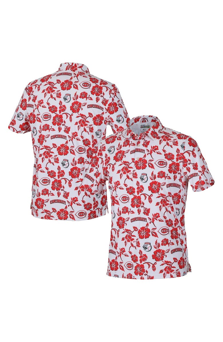 Reyn Spooner Men's Reyn Spooner White Cincinnati Reds Pua Performance Polo, Main, color, White