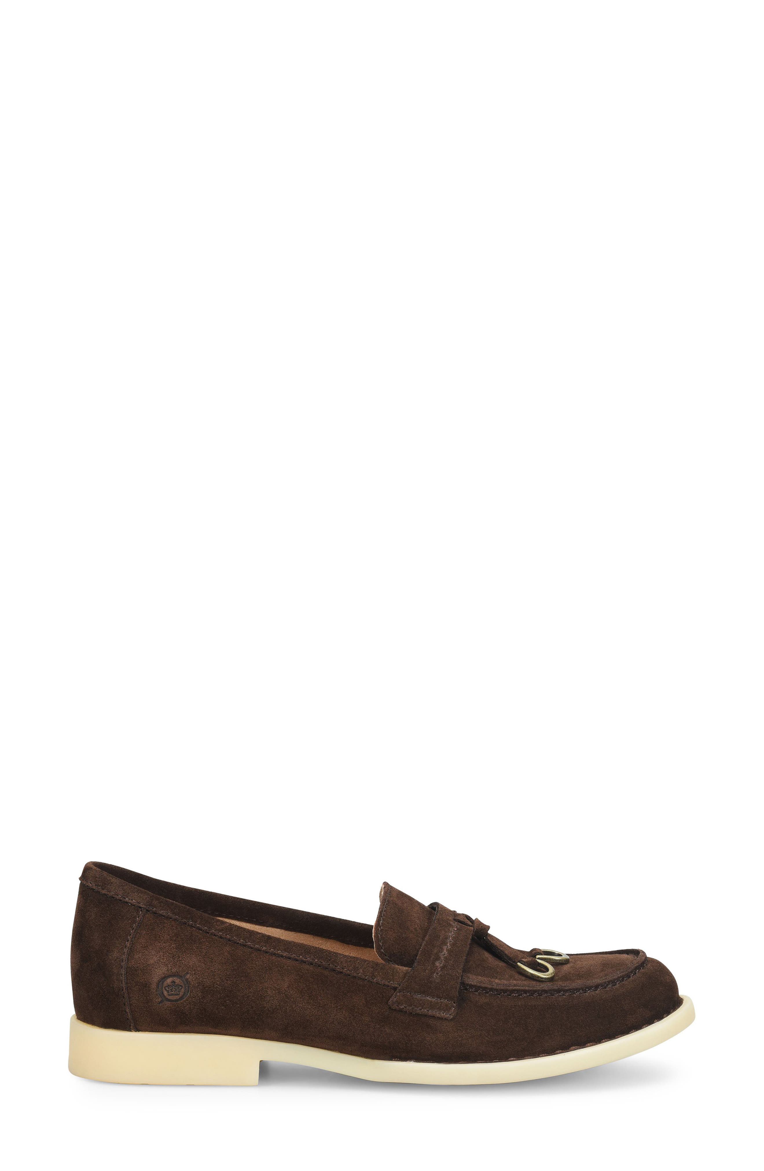Mika Loafer, Alternate, color, DARK BROWN SUEDE