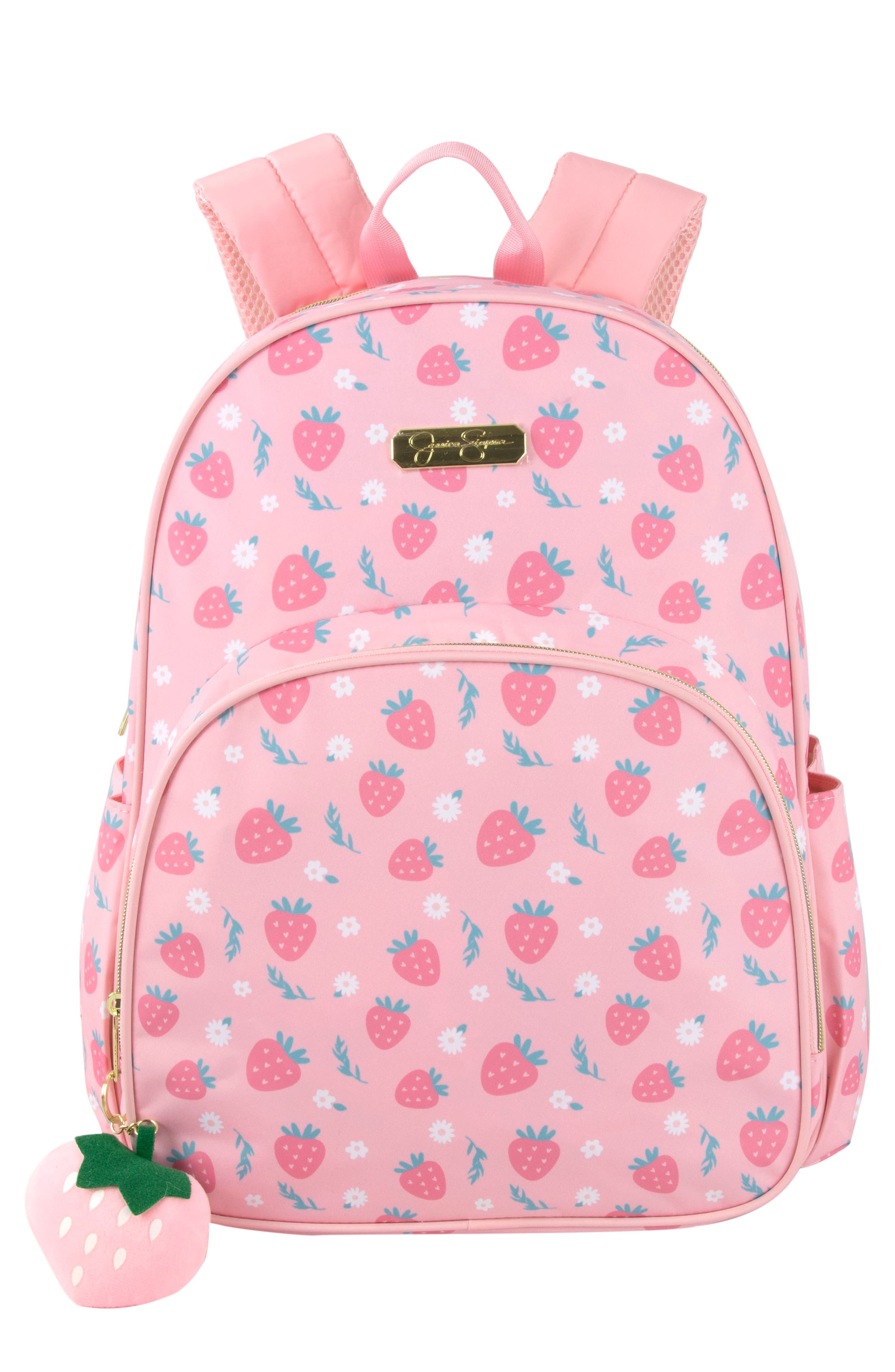 Jessica Simpson Strawberry Print Nylon Backpack